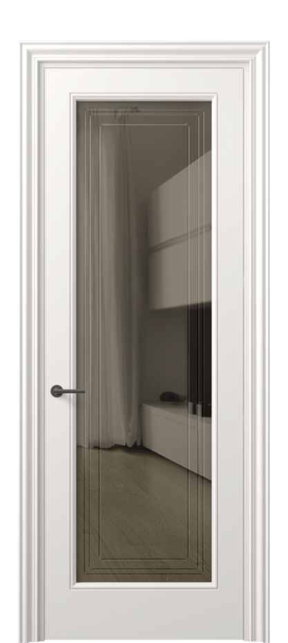 Дверь межкомнатная Маскот 8400 Матовый пудровый белый Прозрачное бронзовое стекло с гравировкой "Грани", триплекс Фигурный наличник МПБЛ Цена 82499 ₽ Наличники уже входят в базовый комплект. Фабрика дверей Волховец 8 (800) 551 43 19 Межкомнатная дверь Маскот 8400 Матовый пудровый белый Прозрачное бронзовое стекло с гравировкой "Грани", триплекс Цена 82499 ₽ | Volhovec