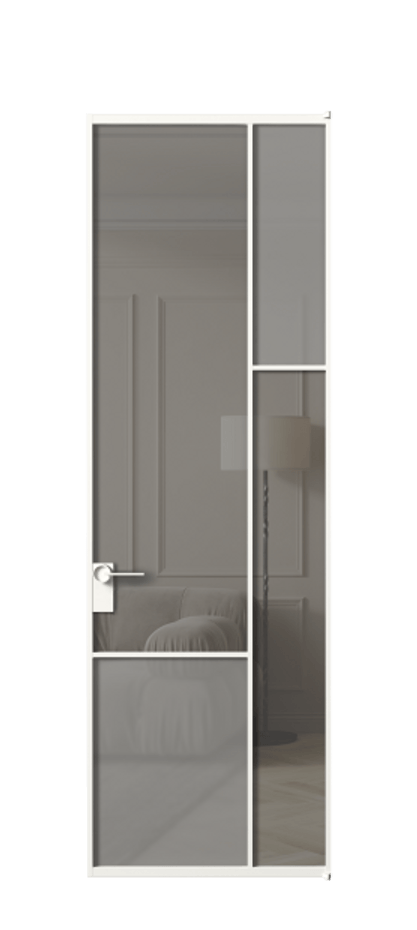 Дверь межкомнатная Mosaic АЛПЛ041.12 Алюминий Белый Сатинированное серое стекло, триплекс, 6 мм + Прозрачное серое стекло, триплекс Без короба бел Цена 160070 Стоимость комплекта двери включает:
1. Полотно (600/650/700/750/800/850/900/950*2000-2400 мм).
2. Короб
3. Комплект фурнитуры (2 торцевые петли и магнитный замок с ответной планкой). Фабрика дверей Волховец 8 (800) 551 43 19 Межкомнатная дверь Mosaic АЛПЛ041.12 Алюминий Белый Сатинированное серое стекло, триплекс, 6 мм + Прозрачное серое стекло, триплекс Цена 160070 ₽ | Volhovec