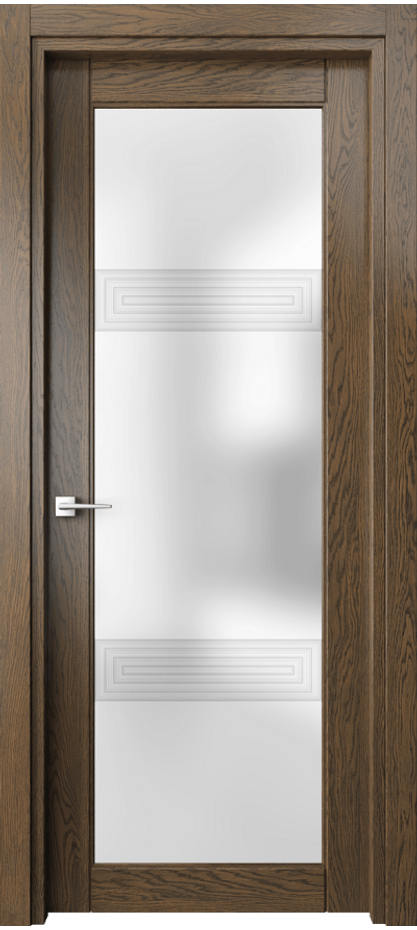 Межкомнатная дверь Эго 6112 Дуб серый Сатинированное стекло "3Д" Цена 121399 ₽ | Volhovec