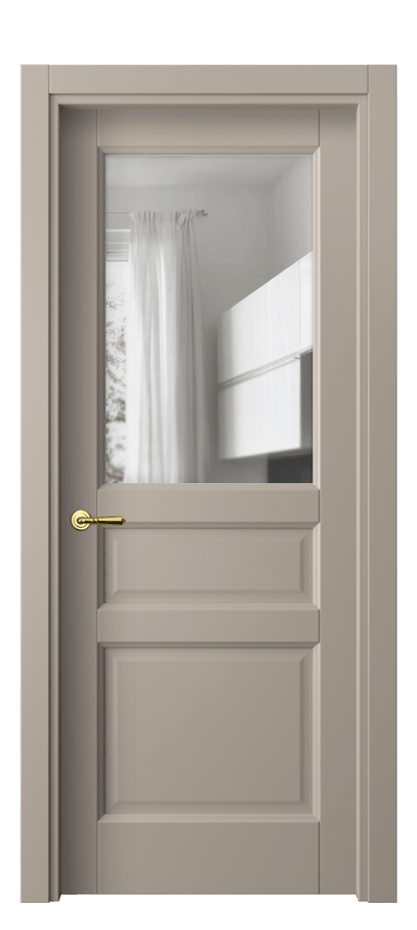 Межкомнатная дверь Галант 1432 Матовый бисквитный Прозрачное стекло Цена 52399 ₽ | Volhovec