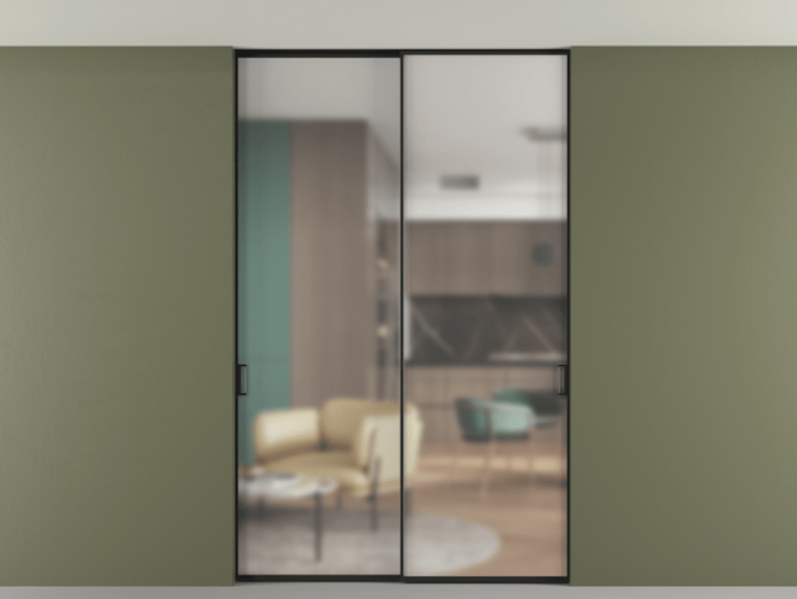 Перегородка Формато внутри проёма скрытое крепление в потолок 2 створки АЛПР 040.01 Алюминий Черный Сатинированное стекло "Мателюкс Кристал Вижн", калёное, матовое, каленое 6 мм. Скрытый короб ЧЕР Цена 253788 ₽ 1. Полотно 2 шт. (800/2100 мм)
2. Комплект установки раздвижной системы
3. Базовый комплект фурнитуры
4. Ручка Рондо. Фабрика дверей Волховец 8 (800) 551 43 19 Перегородка Формато внутри проёма скрытое крепление в потолок 2 створки АЛПР 040.01 Алюминий Черный Сатинированное стекло "Мателюкс Кристал Вижн", калёное, матовое, каленое 6 мм Цена 253788 ₽ | Volhovec