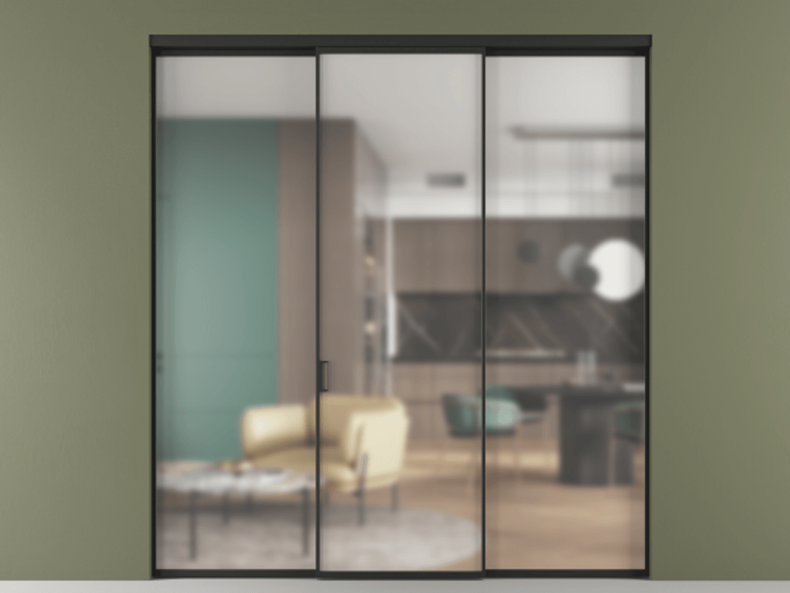 Перегородка Formato внутри проёма 3 створки АЛПР 040.01 Алюминий Черный Сатинированное стекло "Matelux Crystal Vision", калёное, матовое, каленое 6 мм. Скрытый короб ЧЕР Цена 290000 ₽ 1. Полотно 3 шт. (800/2100 мм)
2. Комплект установки раздвижной системы
3. Базовый комплект фурнитуры
4.Ручка RONDO. Фабрика дверей Волховец 8 (800) 551 43 19 Перегородка Formato внутри проёма 3 створки АЛПР 040.01 Алюминий Черный Сатинированное стекло "Matelux Crystal Vision", калёное, матовое, каленое 6 мм Цена 290000 ₽ | Volhovec