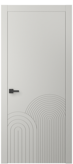 Дверь межкомнатная 8059 МСР. Цвет Матовый серый. Материал Гладкая эмаль. Коллекция Линия. Картинка.