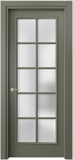Дверь межкомнатная 8102 МОТ САТ. Цвет Матовый оливковый тёмный. Материал Гладкая эмаль. Коллекция Париж. Картинка.