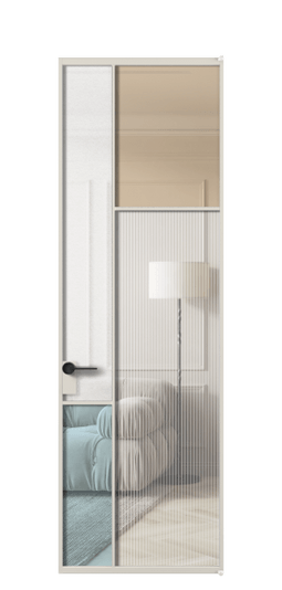 Межкомнатная дверь АЛПЛ041.11 АОС 4 стекла. Цвет Алюминий облачно-серый. Материал Алюминий в эмали. Коллекция Mosaic. Фото. Дверь межкомнатная АЛПЛ041.11 АОС 4 стекла. Цвет Алюминий облачно-серый. Материал Алюминий в эмали. Коллекция Mosaic. Картинка.