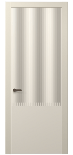 Дверь межкомнатная АКП 8627 МБСР. Цвет Матовый бежево-серый. Материал Гладкая эмаль. Коллекция Дюна. Картинка.
