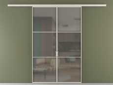 Перегородка Формато вдоль стены 2 створки