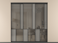 Перегородка Мозаик внутри проёма 3 створки